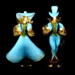 Two Murano glass figures of Courtesans