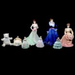 Collection of Coalport figurines