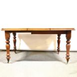 Small Victorian mahogany wind-out kitchen table,