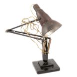 Black enamelled Anglepoise lamp, and another