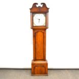 Oak longcase clock,