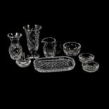 Small quantity of Waterford Crystal vases and dressing table set