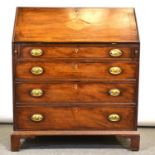 George III mahogany bureau,