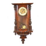 Walnut cased Vienna wall clock,