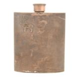 Silver hip flask,