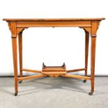 Victorian inlaid walnut occasional table,