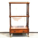 Victorian rosewood three-tier whatnot,