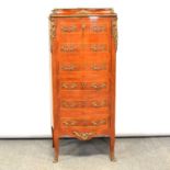 French inlaid walnut escriotoire,