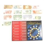 Collection of coins and a small quantity of banknotes,