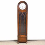 1940's oak longcase clock,