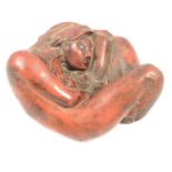 Studio Pottery figural sculpture of a sleeping woman