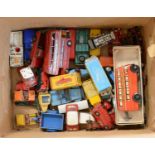 One box of die-cast models and vehicles, including Dinky Dublo no.065 Morris Pick-u