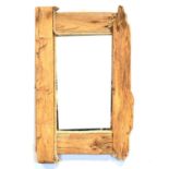 Driftwood and rope framed wall mirror,