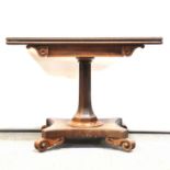 William IV rosewood card table,