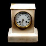 French white marble mantel clock,