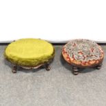 Two Victorian footstools,