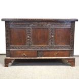 Joined oak dresser base, adapted,