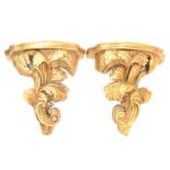 Pair of gilt composition wall brackets,