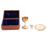 Victorian silver travelling communion set,