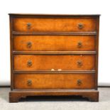 Reproduction oak chest of drawers,