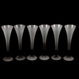 Geco, six champagne flutes,