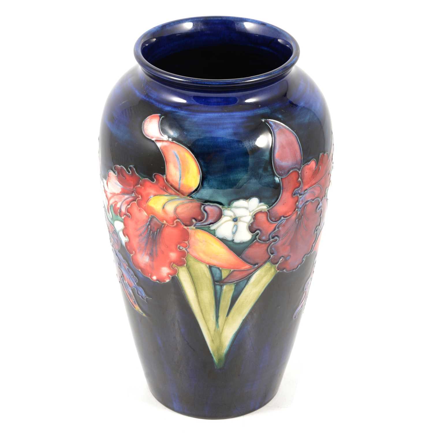 Moorcroft Pottery, a large 'Orchid' vase