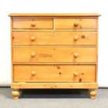 Stripped pine chest of drawers,