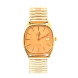 Omega - a gentleman's gold-plated quartz De Ville wristwatch,.