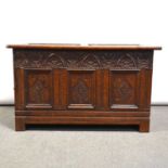 George III oak coffer,