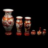 Small collection of Japanese kutani porcelain,