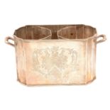 Modern silver plated champagne cooler,
