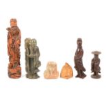 Chinese soapstone carving, other wooden carvings, etc.,