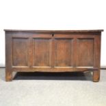 Joined oak coffer, 18th Century,