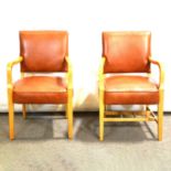 Pair of modern office armchairs,