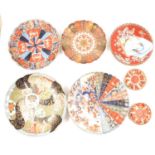 Five Japanese Imari chargers,