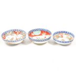 Three Japanese Imari porcelain bowls,