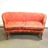 French style settee and matching easy chair,