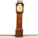 Mahogany longcase clock,