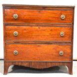 Victorian mahogany chest of drawers,