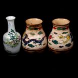Pair of Chinese pottery vases, other Asian ceramics,