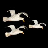 Set of three Beswick pottery seagull models,