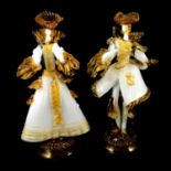 Two large Two Murano glass figures of Courtesans