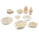 Small collection Cantonese famille rose porcelain,