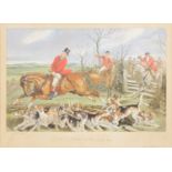 After John Leech, four hunting prints,