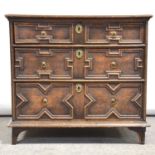 Joined oak chest of drawers,