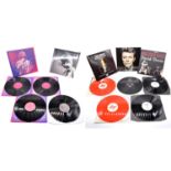 Five David Bowie LP vinyl records including Glastonbury 2000