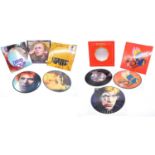 Six David Bowie picture disc vinyl records