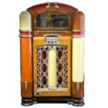 Wurlitzer model 800 Art Deco Jukebox, 78 rpm, c1940.