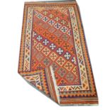 Indian flat weave rug,