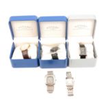 Rotary - five gentlemen's wristwatches, mostly quartz movements.
